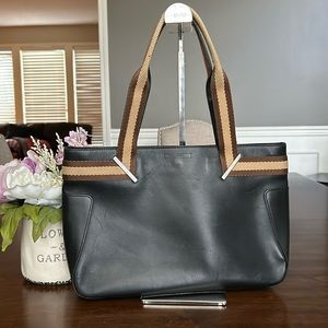 Gucci Vintage Sherry Line Web Tote Black